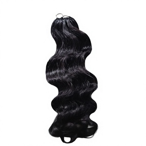 Wholesale High Quality Indian Remy <b>Body</b> <b>Wave</b> & Natural <b>Wave</b> Feather Hair Extensions - Product Image 4
