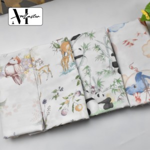 Organic Eco-Friendly Bamboo Cotton Double-Layer Printed Mesh Fabric Baby <strong>Clothes</strong> Woven Soft &amp; Breathable Infant Wear - Product Image 1