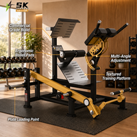 Banc d'hyperextension commercial SK, robuste et réglable, pour exercices de dos et entraînement de force en salle de sport