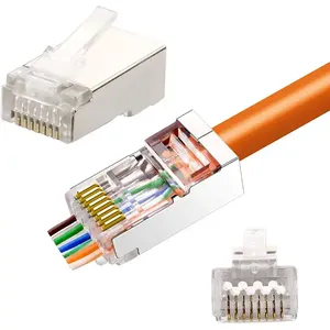 FTTH Cat 6 conectores RJ 45 Cat 6 SFTP UTP cắm đi qua EZ pha lê đầu - Product Image 5