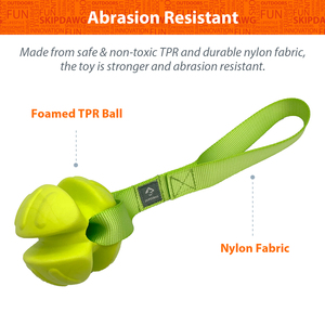Bola de espuma TPR resistente a mordeduras con mango de cuerda de nailon para entrenamiento de mascotas al aire libre e interactivo - Product Image 4