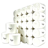 Rouleau de papier toilette commercial imprimé sur mesure, 5 plis, 100% pâte de bois vierge, en vrac, OEM ODM pour hôtels et salles de bain, vente en gros, échantillon gratuit