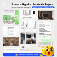 Meubles sur mesure de luxe pour toute la maison : armoires de cuisine, placards, meubles de salle de bain, solutions de rangement OEM/ODM pour projets de villas, appartements et hôtels