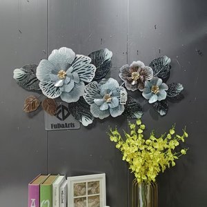 Décoration Murale Métallique Dorée de Luxe Style Nordique 120x60cm, Motif Floral Printanier, Idéale pour Hôtels – Vente Directe Usine - Product Image 4