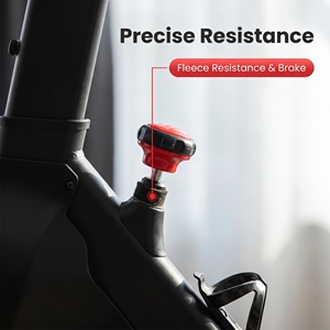 Vélo de spinning avec cadre en acier durable, capteur de fréquence cardiaque, support tablette, pour entraînement en intérieur et programme de perte de poids - Product Image 3