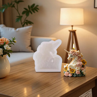 Moule en silicone YLX SM pour bougie aromatique en forme de cheval fleuri, design irrégulier, idéal pour la création de bougies DIY aux formes florales rêveuses