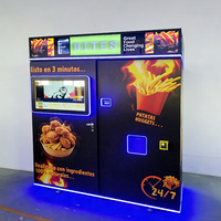 Distributeur automatique de nourriture chaude, machine à frites automatique pour l'extérieur, machine à frire les frites, distributeur automatique de frites à vendre