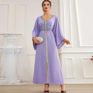Новое поступление, абайя из камня и бусин, Дубай, официальная и для событий, стильная абайя из Ближнего Востока, Дубай, женское мусульманское платье
