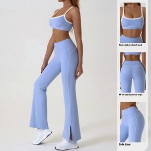Traje <span class=keywords><strong>de</strong></span> deportes al aire libre Naked Tight Fitness Yoga Activewear Wear Thin Shoulder Strap Transpirable Contraste Color Cintura - Product Image 4