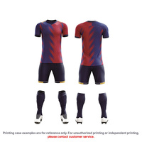 Seragam Sepak Bola Musim Panas Dewasa Unisex Amerika yang Dapat Disesuaikan, Bahan Polyester Bernapas, Cepat Kering, Cetak Transfer Panas, Polos
