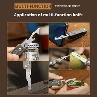 Outil EDC pliable multifonctionnel de couteau de poche extérieur portatif pour la survie d'urgence