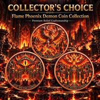 Pièce de collection en cuivre pur 999 électroplaqué, 1 oz, série Halloween, Flamme Phénix Démon, en relief 3D, couleur UV, imitation pièce de monnaie, artisanat métallique