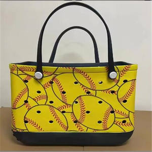 <span class=keywords><strong>Vache</strong></span> léopard de baseball imprimée sur mesure en gros Grand fourre-tout Eva en silicone étanche Sacs de plage pour cadeaux promotionnels - Product Image 1