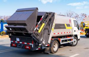 รถบรรทุกขยะอัดแบบมีล้อเลื่อน 4x2 ยี่ห้อจีนตงเฟิง 120 แรงม้า <span class=keywords><strong>6</strong></span> ลูกบาศก์เมตร เครื่องยนต์ดีเซลยูโร <span class=keywords><strong>4</strong></span> พร้อมปั๊ม - Product Image 6