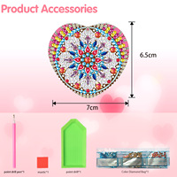 DIY Diamant Peinture Mandala Miroir de Maquillage Double Face Percé Plein Foret Diamant Cristal Fleur Pliable Femmes Mini Miroirs