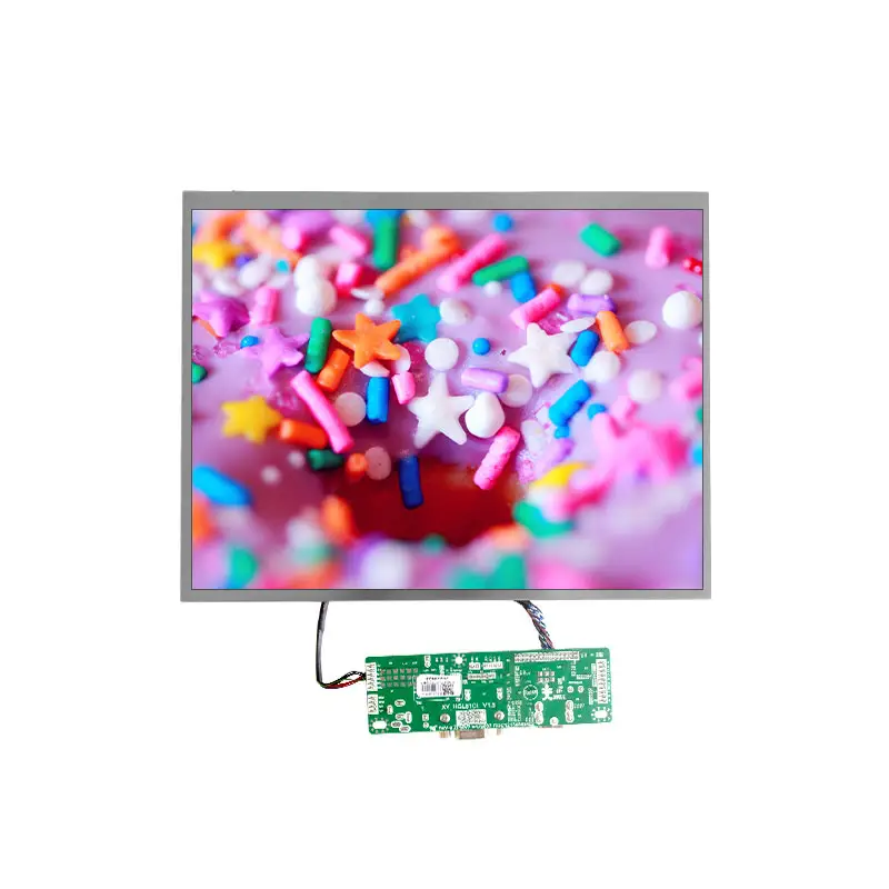 ความละเอียดสูง1024*768 LVDS 650 Nits 12.1นิ้ว Ips Tft Lcd ยกกำลังสองแผง Lcd พร้อมไดรเวอร์บอร์ด