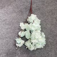Fleurs artificielles en gros transfrontalières pour décorations de mariage et de maison, 5 branches de fleurs artificielles en soie, fleurs de cerisier