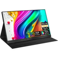 Moniteur portable IPS 15,6 pouces pour ordinateur portable 1080P 72 NTSC 100 SRGB USB C pour les voyages, deuxième écran externe pour ordinateur avec HDR
