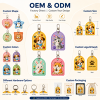 Porte-clés personnalisé brodé en tissu, motif lapin et hamster Kawaii, pour décoration de sac, cadeau de compagnie, vente en gros OEM, articles promotionnels
