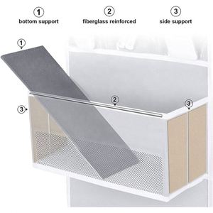Organisateur suspendu pour porte, armoire de rangement pour bébé avec 4 grandes poches et 3 petites poches en PVC pour cosmétiques - Product Image 4