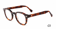 Monture de lunettes optiques unisexe à monture complète ronde en TR90, style rétro avec rivets, pour verres de prescription classiques