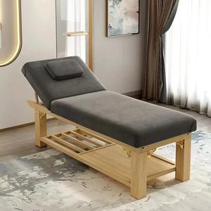 Cama de belleza de madera maciza para uso en salón de belleza, fisioterapia doméstica y masaje de oídos, cama de masaje adelgazante corporal, muebles de salón - Product Image 2