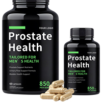 Complément alimentaire pour la prostate pour adultes OEM, 60 capsules pour hommes et femmes, avec extrait de zinc et de palmier nain, favorisant une fonction prostatique saine