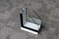 Cloison de bureau moderne modulaire insonorisée en aluminium avec vitrage simple ou double transparent
