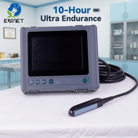EURVET Scanner à ultrasons vétérinaire portable T1, scanner B pour animaux avec écran LCD haute luminosité