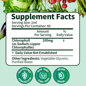 OEM/ODM buona vendita clorofilla a base di erbe gocce di integratori antiossidanti per adulti riduce l'alito cattivo e l'odore del corpo - Product Image 5