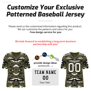 Vêtements de sport unisexes de haute qualité, cousus en lot, imprimés camouflage, style rétro, manches courtes, personnalisables avec nom et logo d'équipe - Product Image 4