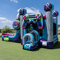 Nouvelle Conception Château Gonflable Commercial avec Toboggan, le Plus Populaire pour Gamers, Utilisation Humide ou Sèche, pour Fêtes en Extérieur et en Intérieur
