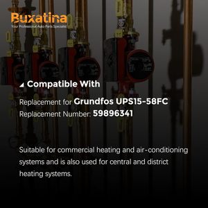 ปั๊มหมุนเวียนน้ำสามระดับความเร็ว 115V 17GPM สำหรับเปลี่ยนทดแทน Grundfos UPS15-58FC  วัสดุเหล็กหล่อสีแดง สำหรับติดผนัง ระบบ HVAC - Product Image 2