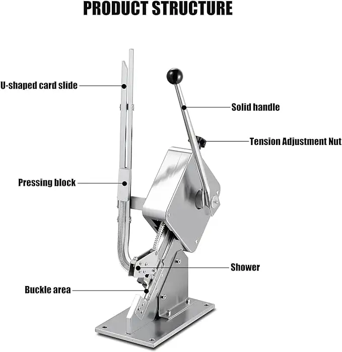 Hand Press Punch Double U-shaped Aluminum Nails Net Bag Shopping Bag Sausage Multifunctional Sealing Close Machine