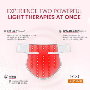 Soin de la peau <span class=keywords><strong>anti</strong></span>-<span class=keywords><strong>rides</strong></span>, infrarouge debout, 830 nm, 630 nm, thérapie par lumière rouge <span class=keywords><strong>anti</strong></span>-âge, masque pour le cou et <span class=keywords><strong>appareil</strong></span> de lifting - Product Image 4
