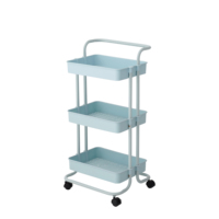 Chariot de rangement en métal à plusieurs niveaux, étagère mobile autoportante, style moderne et luxueux, pour cuisine, salle de bain, salon, bureau