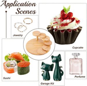 Factory Direct Stepped Sushi <b>Rack</b> Spiral Woodenwooden Towel <b>Rack</b> Stand Wooden <b>Rack</b> Stand Spiral Cake <b>Saddle</b> Stand Wood - Product Image 3