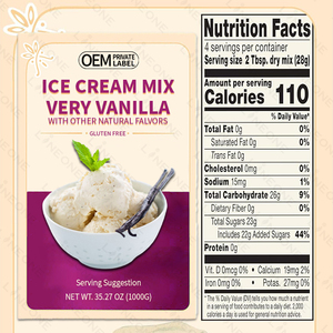 Contrassegno privato prezzo di fabbrica morbido gelato in polvere sapore originale con <span class=keywords><strong>la</strong></span> fermata del tè nella confezione del sacchetto - Product Image 2