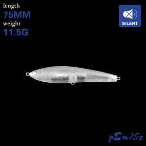 XINV PEN75S 75MM/11G 5 # HOOK Lápiz Señuelo en blanco Cebo sin patinar Señuelo sin pintar Señuelo de pesca corporal - Product Image 4