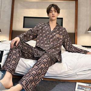 Pijamas de algodón 100% para hombre, ropa de dormir <span class=keywords><strong>Trendyol</strong></span> a cuadros, pijamas cómodos informales de primavera y otoño para hombre, conjuntos de pijama de talla grande 4XL - Product Image 6