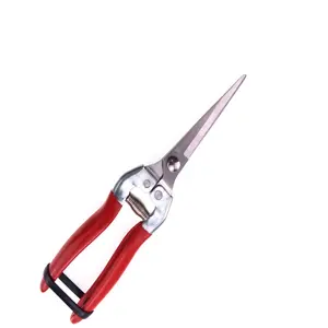 Outil de jardinage personnalisé à faire soi-même, sécateur à main, acier inoxydable de <span class=keywords><strong>luxe</strong></span>, poignée antidérapante en caoutchouc, sécateur à contournement orange, bonne qualité - Product Image 1
