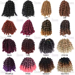 Extensiones de Cabello Sintético para Mujeres Negras, Cabello Rizado en Espiral, Trenzas de Cabello Rizado Corto, Trenzas Rizadas con Rebote, Extensiones de Cabello <span class=keywords><strong>Trenzado</strong></span> - Product Image 4