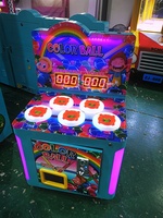 Mesin Game Arcade Koin Berbentuk Katak Bola Warna-warni dengan Sensor Gerak, Konstruksi Logam, Bahasa Inggris, untuk Anak-anak