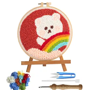 Hot Sale Rug Hooking Art Crafts Magic DIY Punch Needle Embroidery Kit for Beginner
