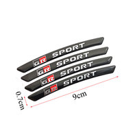 Autocollants de roue de voiture avec Logo GR Sport en aluminium, 4 pièces/ensemble, pour Toyota Yaris CH R RAV4 Corolla Hilux GR Gazoo Racing, accessoires