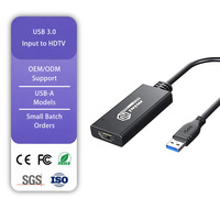 Adaptador USB 3.0 a HDTV, Conversor de Video de Alta Velocidad 1080P HD para Laptop, Monitor de Escritorio, Proyector, Hub