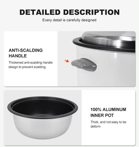 Vente chaude 4.2L Commercial Drum Rice Cooker | Grande capacité pour les cuisines de restaurant et <span class=keywords><strong>d</strong></span>'hôtel - Product Image 2