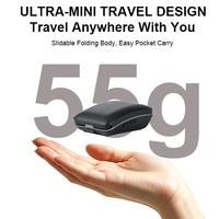 Mouse Nirkabel Lipat Portabel Dual Mode BT 2.4G Klik Senyap Dapat Diisi Ulang 1600 DPI Mouse Saku untuk Laptop Mac Tablet
