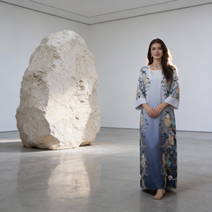 Vestido Abaya de Fiesta Elegante de Poliéster Estampado de Alta Calidad para Mujeres Musulmanas, Venta al por Mayor Personalizada - Product Image 2