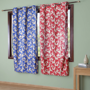 Cortina de Tela No Tejida para Ventana, Color Rojo Sólido, Diseño de Algodón, Calidad Premium, Diseño Moderno, para Bodas y Eventos, KVD-20 - Product Image 3